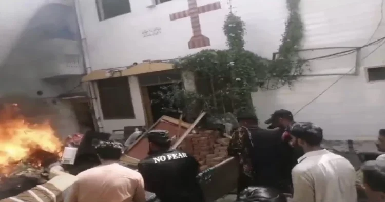 Church was vandalised and set ablaze in Faisalabad district in Pakistan