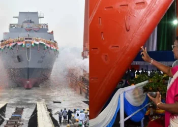 President Droupadi Murmu lanches, India’s newest warship ‘INS Vindhyagiri’