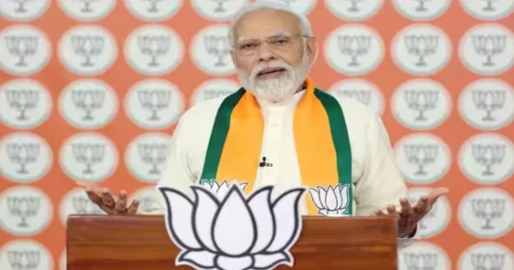 PM Modi addressing  two-day Kshetriya Panchayati Raj Parishad virtually