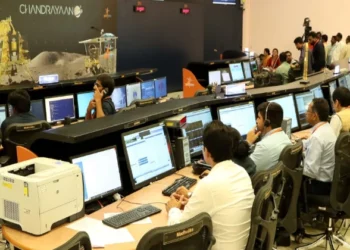 ISRO team at Satish Dhawan Space Centre, Sriharikota