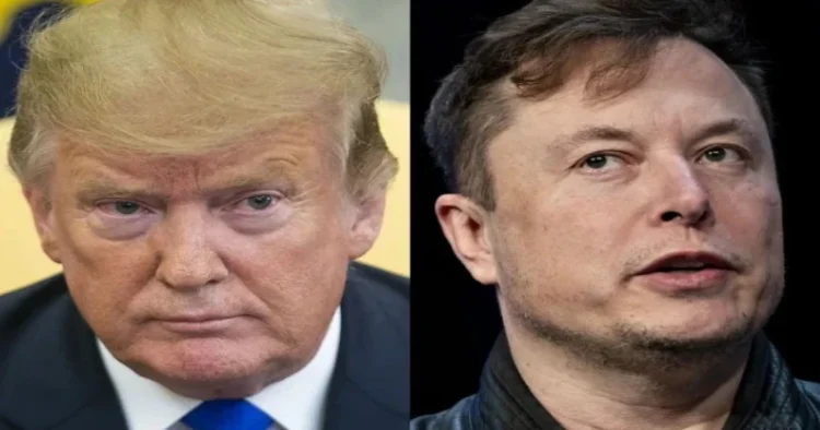 Former US President Donald Trump (Left), Tesla CEO Elon Musk (Right)