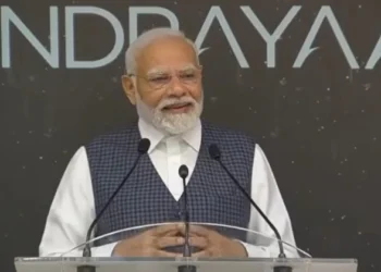 Prime Minister Narendra Modi at ISRO