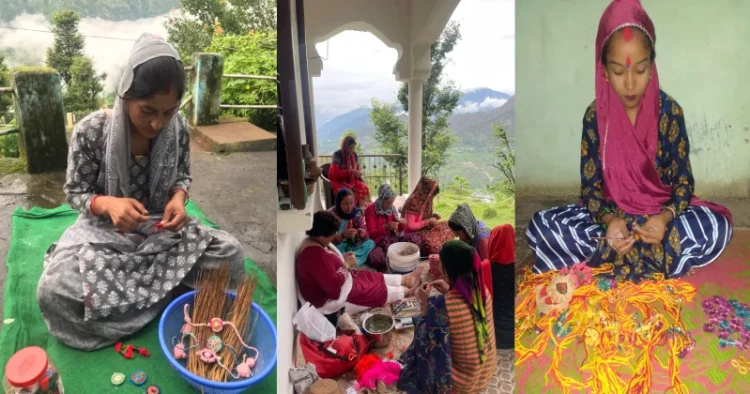 Women in Uttarakhand making eco-friendly ‘pirul’ rakhi