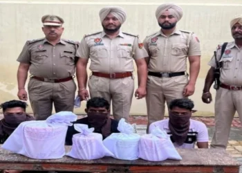 Punjab Police with 3 drug traffickers arrested along with 12 kg Heroin