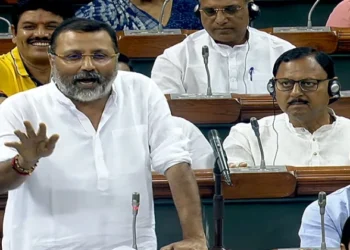 BJP MP Nishikant Dubey, speaking in Lok Sabha