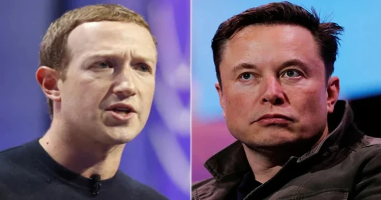 Meta CEO Mark Zuckerberg (Left) Tesla CEO Elon Musk (Right)