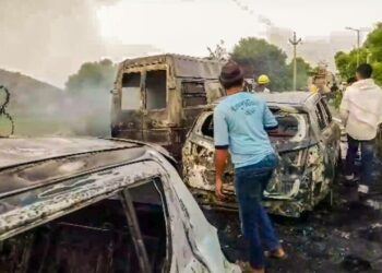 Picture from July 31, when the clashes erupted after Islamist mob attacked a Hindu religious procession in Haryana's Nuh (HT)