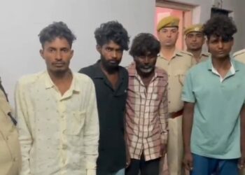 The accused as arrested by the police in Bhilwara gangrape and murder case (Image: Rajasthan Chowk)