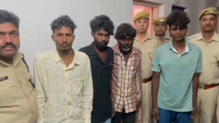 The accused as arrested by the police in Bhilwara gangrape and murder case (Image: Rajasthan Chowk)