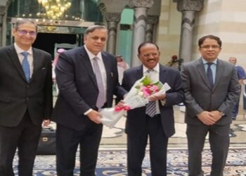 NSA Ajit Doval welcomed at the Jeddah Airport