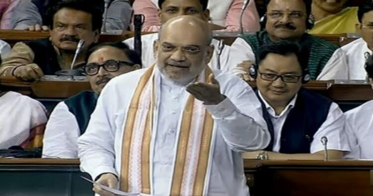 Union Home Minister Amit Shah in Lok Sabha (Twitter)