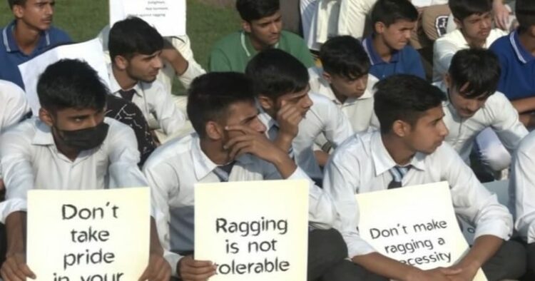 Students participating in Anti-ragging rally in Srinagar