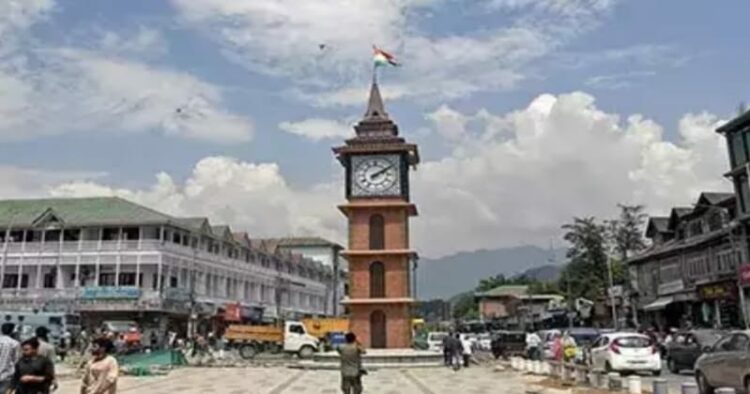 National flag flying high at the iconic Ghanta Ghar in Srinagar's Lal Chowk
