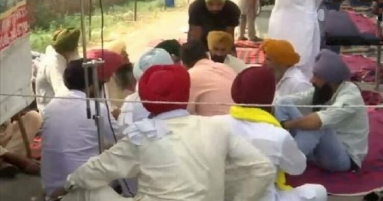 Farmers protest in Sangrur