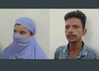 The victim (L) and her brother in the viral video sharing their plight with media (R) (Twitter)