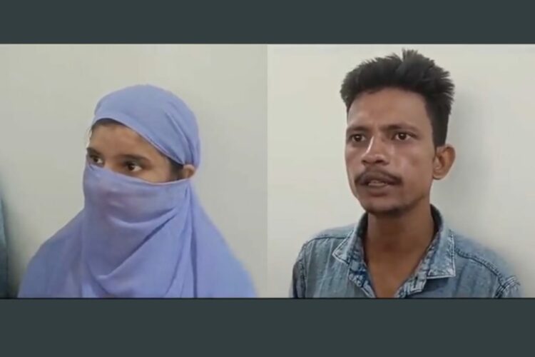 The victim (L) and her brother in the viral video sharing their plight with media (R) (Twitter)