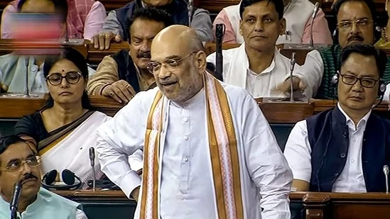 Amit Shah speaking in Lok Sabha against the motion of No-Confidence (Hindustan Times)