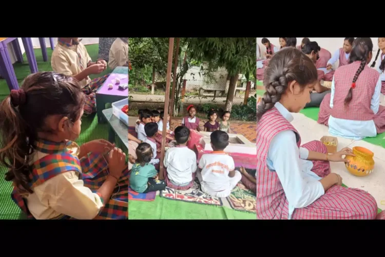 Children learning at Vidya Bharti's Sewa Prakalp and school in Bankhedi (Subhi Vishwakarma, Organiser)