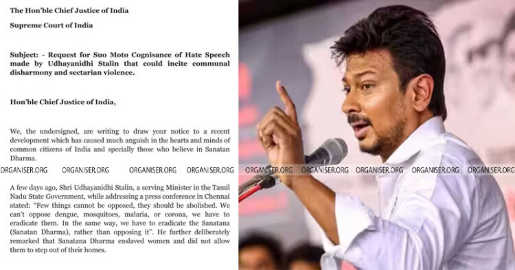 262 eminent personalities write to CJI of India against  Udhayanidhi Stalin's hate speech.