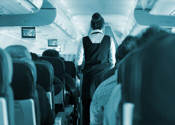 A representation image of a flight attendant in the plane (CNN)