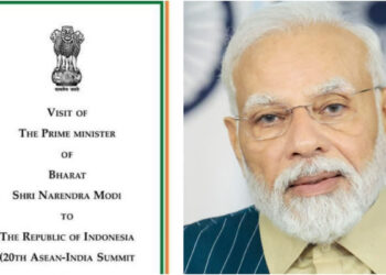 Left: ASEAN-India Summit Invitation Letter, Right PM Narendra Modi