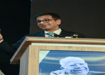 Chief Justice of India (CJI) Justice DY Chandrachud addresses a gathering