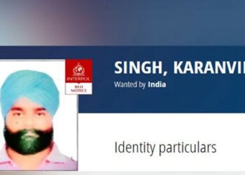 Innterpol issued a Red Corner Notice against Karanvir Singh, a member of the banned terrorist group Babbar Khalsa International