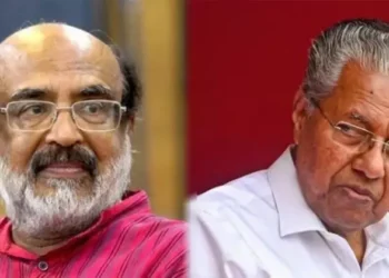 (Left) Dr. T.M. Thomas Isaac (right) Kerala CM Pinarayi Vijayan