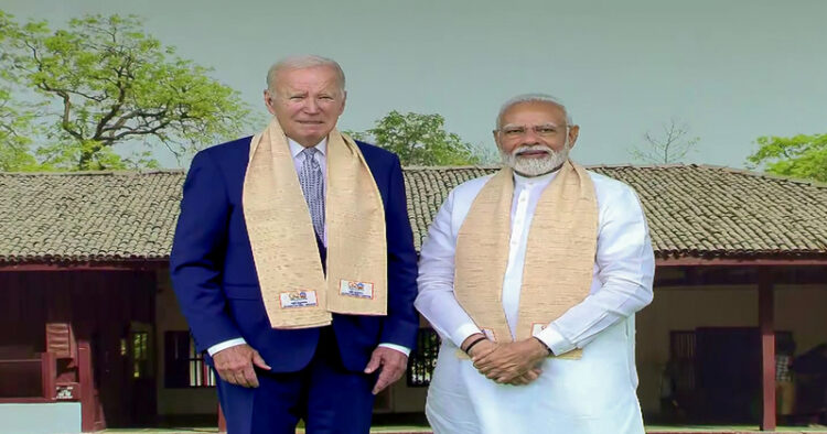 Prime Minister Narendra Modi with United States President Joe Biden