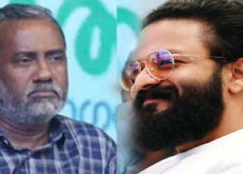 Agriculture Minister P Prasad (Left), Malayalam actor Jayasurya (Right)