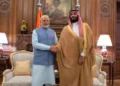 Left: PM Narendra Modi (India), Right: Mohammad Bin Salman (Crown Prince of Saudi Arabia)