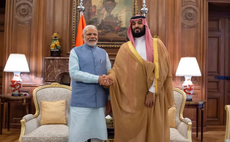 Left: PM Narendra Modi (India), Right: Mohammad Bin Salman (Crown Prince of Saudi Arabia)