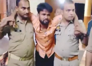 The accused Mohd Afzal after the encounter with the police (Breaking Tube)