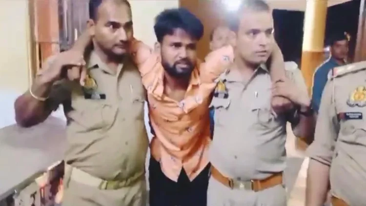 The accused Mohd Afzal after the encounter with the police (Breaking Tube)