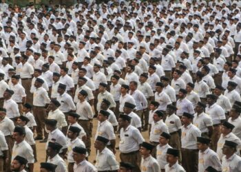 RSS members at a shakha