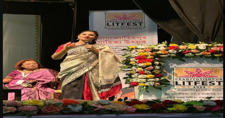 Eminent journalist Rubika Liyaquat at Pragjyotishpur Literature Festival 2023 in Guwahati
