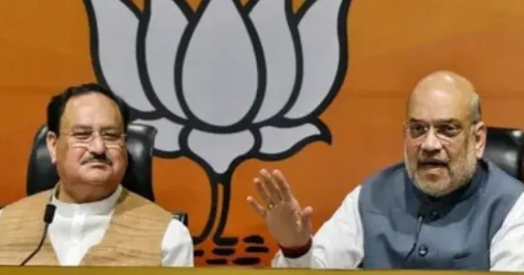 BJP national president JP Nadda (Left), Union Home Minister Amit Shah (Right)