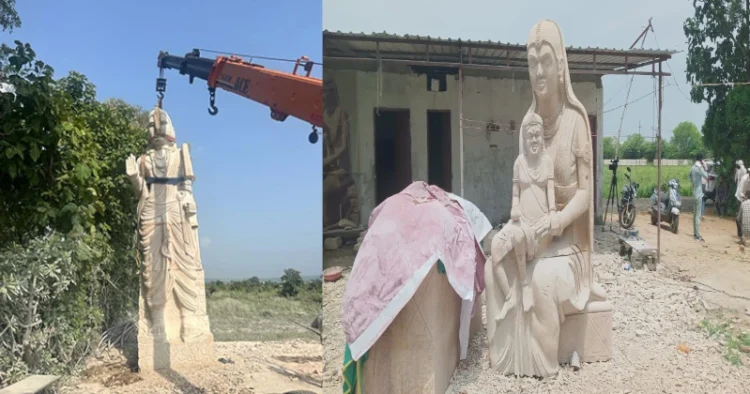 Sculptures of Bhagwan Ram, Mata Kaushalya being prepared for Chhattisgrah’s Ram Van Gaman Path