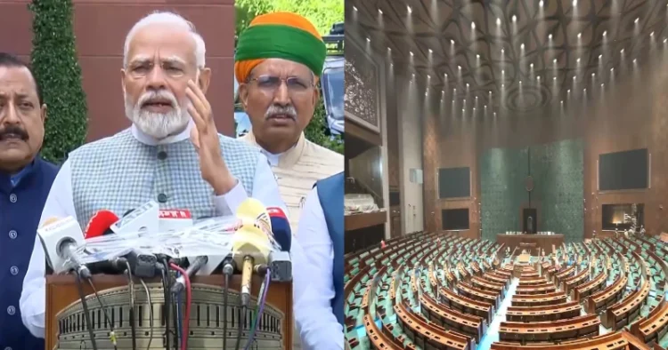 Prime Minister Narendra Modi, speaking ahead of the Special Parliament Session
