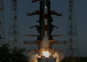 PSLV-C57.1 rocket carrying Aditya L1, lifts off from the launchpad at Sriharikota, Andhra Pradesh