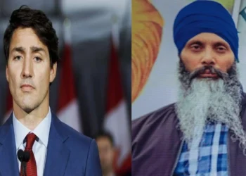 Canadian PM Justin Trudeau (Left), Killed Khalistani operative Hardeep Nijjar (Right)