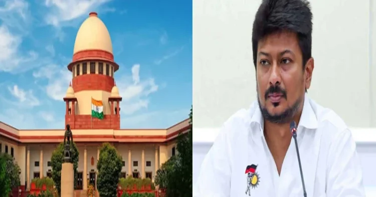 Supreme Court (Left), Udhayanidhi Stalin (Right)
