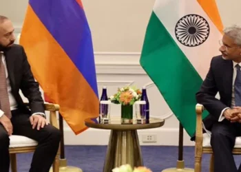 External Affairs Minister S Jaishankar (Right) with Armenian counterpart Ararat Mirzoyan (Left) at 78th session of UNGA