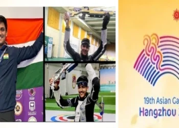 Team India's shooting trio, Divyansh Panwar, Rudrankksh Patil, and Aishwary Tomar, clinched gold in the men's 10 m air rifle team shooting at Asian Games in Hangzhou 2022