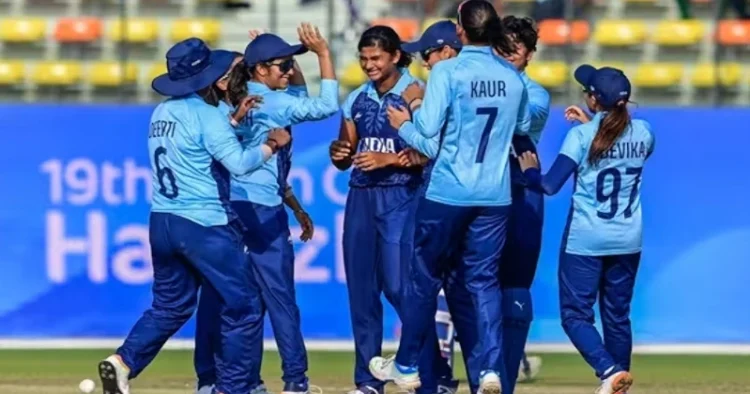 Team India at Women's Cricket Tournament, in Asian Games at Hangzhou