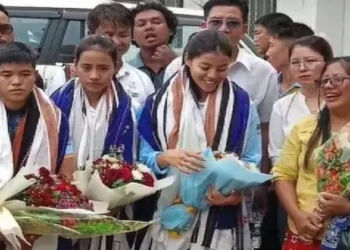 Wushu players return back to their homeland in Arunachal Pradesh, receive a warm welcome