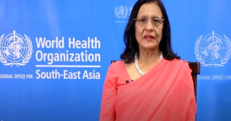 WHO's Regional Director for South-East Asia, Dr Poonam Khetrapal Singh