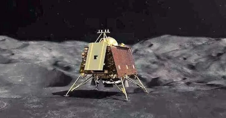 Chandrayaan 3, Vikram lander on Moon's surface. ( Source: ISRO)