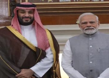 Prime Minister Narendra Modi and Saudi Arabia Crown Prince Mohammed bin Salman Al Saud