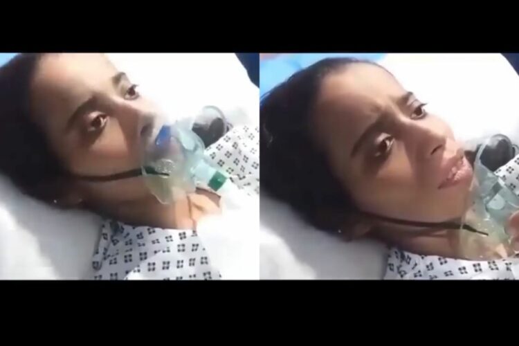 The victim Seema narrating her ordeal in the hospital (Twitter)